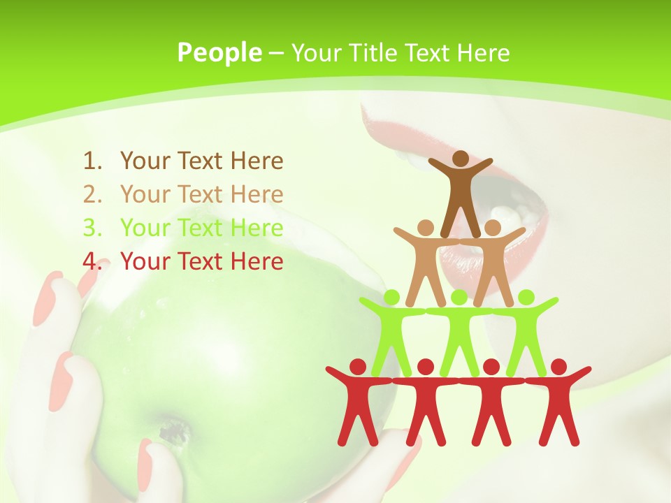 Beautiful Green Human PowerPoint Template