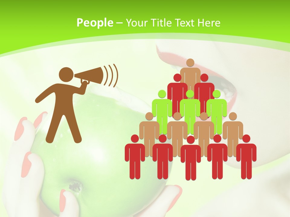 Beautiful Green Human PowerPoint Template