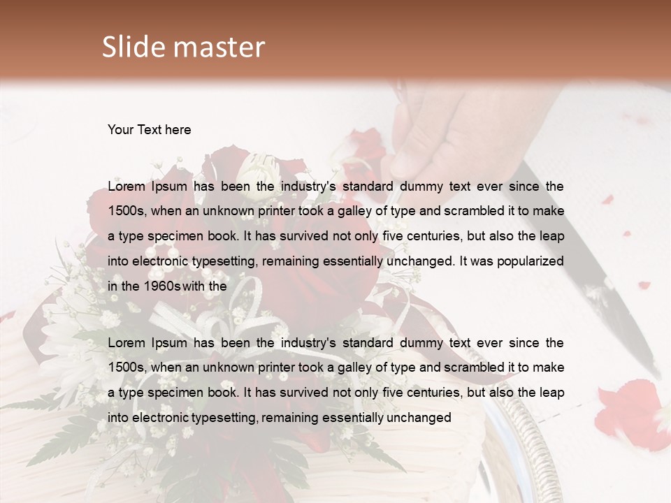 Cake Bouquet Man PowerPoint Template