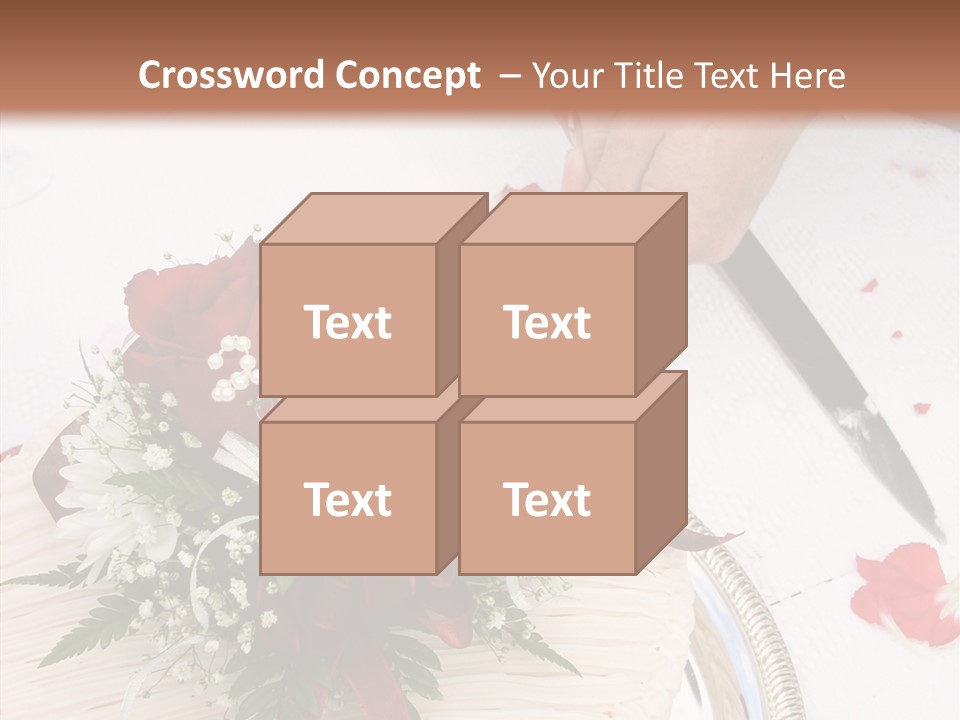 Cake Bouquet Man PowerPoint Template