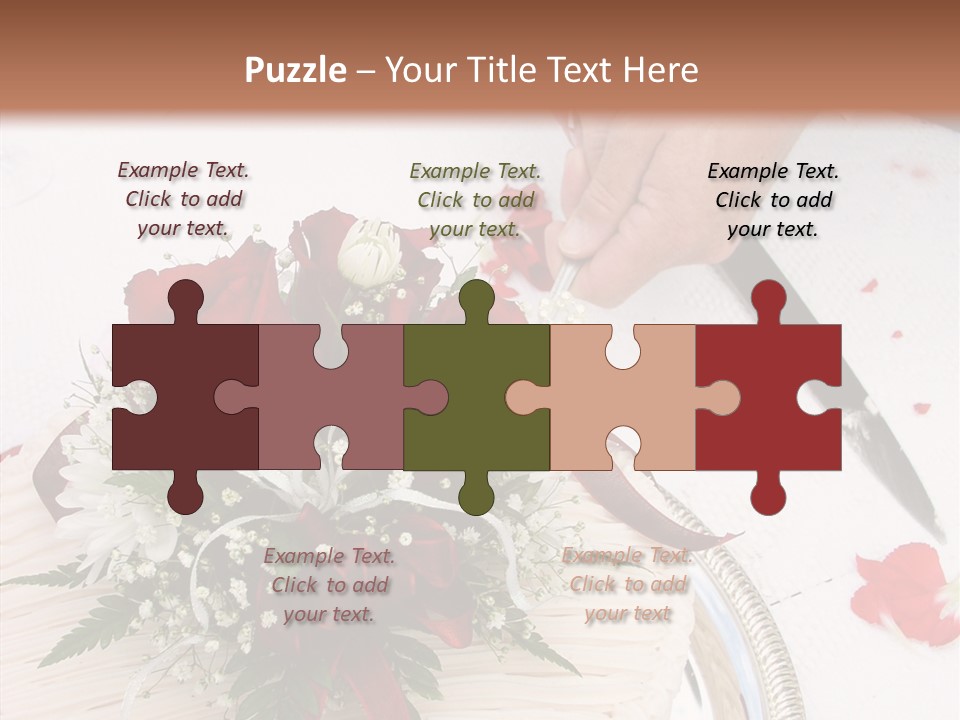 Cake Bouquet Man PowerPoint Template