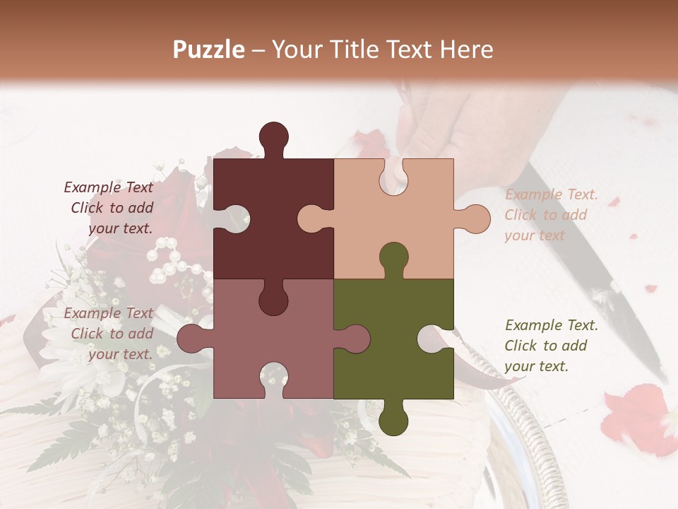 Cake Bouquet Man PowerPoint Template