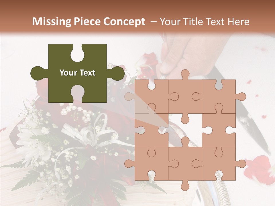 Cake Bouquet Man PowerPoint Template