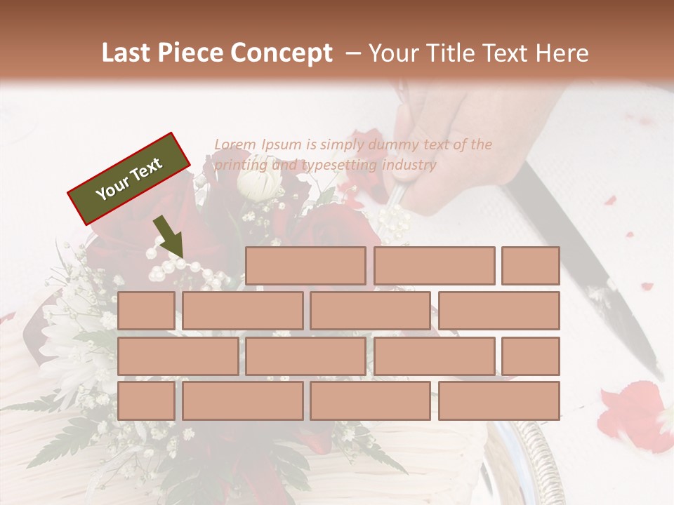 Cake Bouquet Man PowerPoint Template