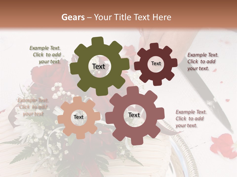 Cake Bouquet Man PowerPoint Template