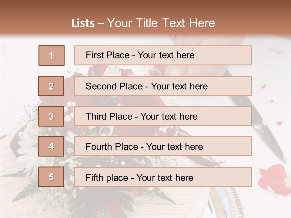 Cake Bouquet Man PowerPoint Template