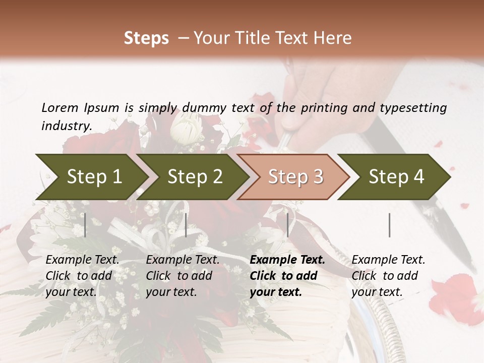 Cake Bouquet Man PowerPoint Template