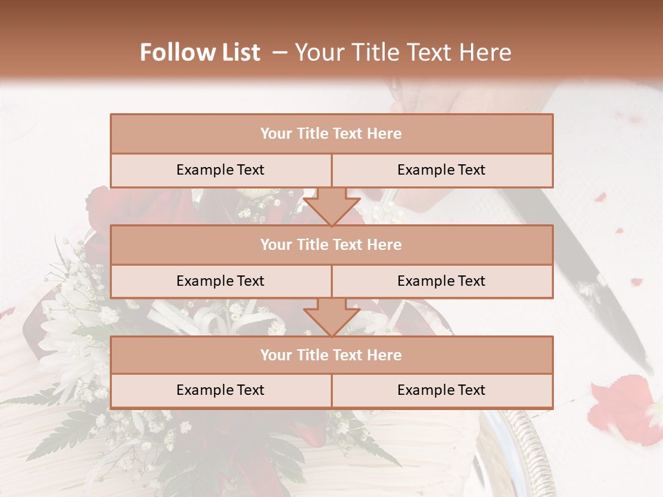 Cake Bouquet Man PowerPoint Template