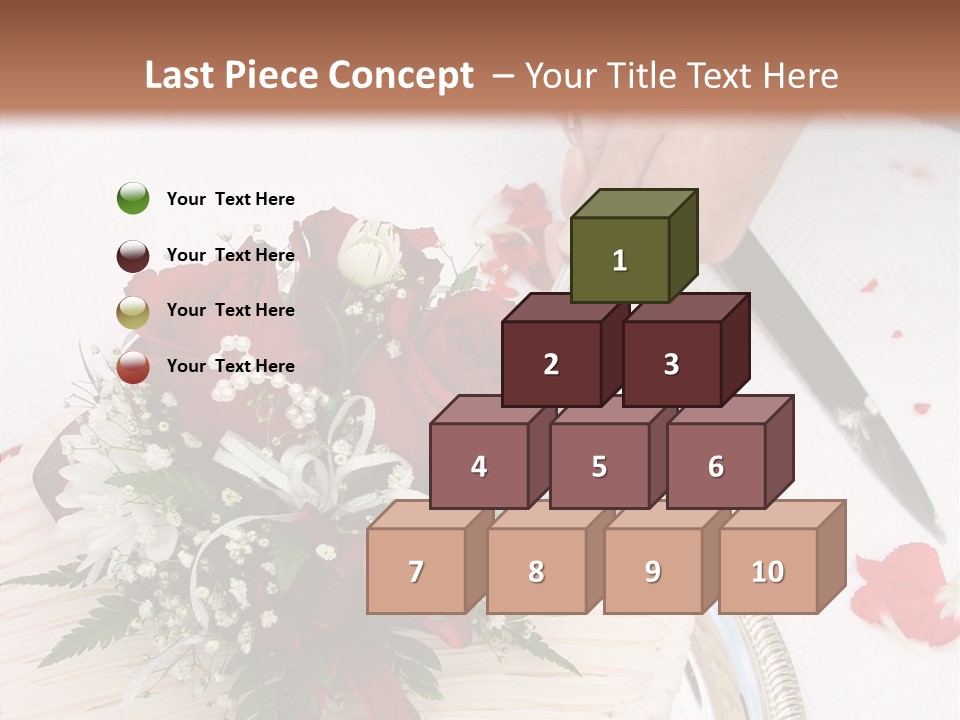 Cake Bouquet Man PowerPoint Template