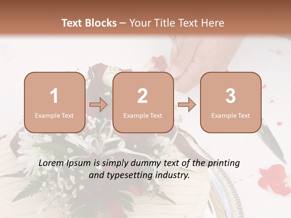 Cake Bouquet Man PowerPoint Template