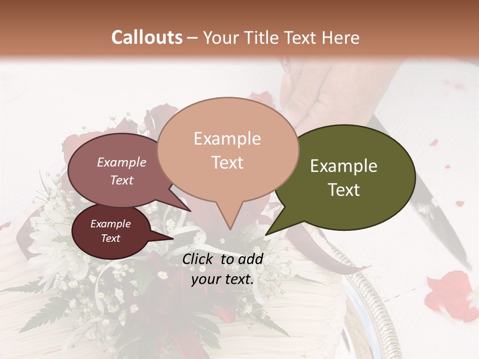 Cake Bouquet Man PowerPoint Template