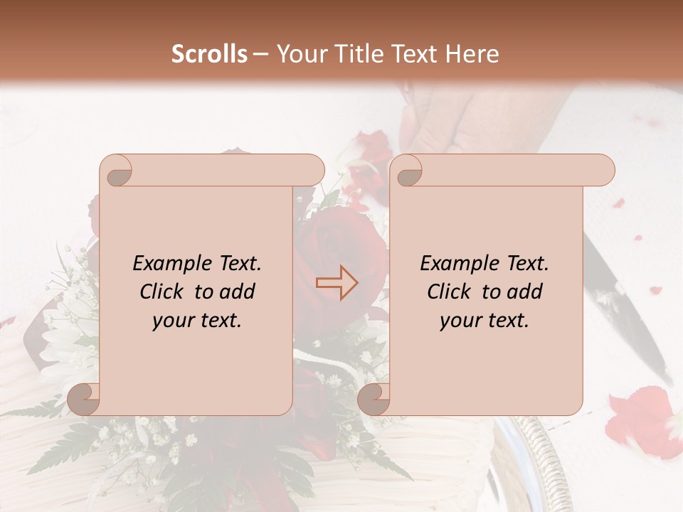 Cake Bouquet Man PowerPoint Template