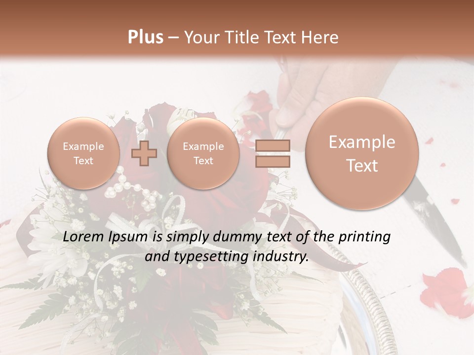 Cake Bouquet Man PowerPoint Template