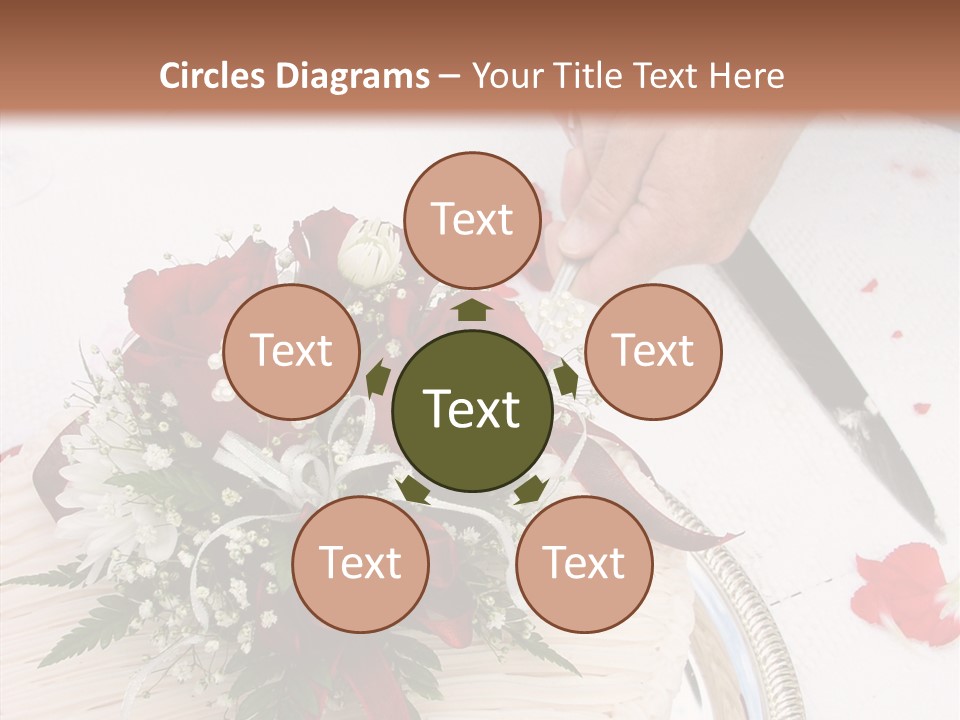 Cake Bouquet Man PowerPoint Template