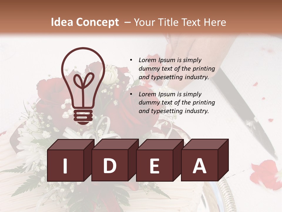 Cake Bouquet Man PowerPoint Template