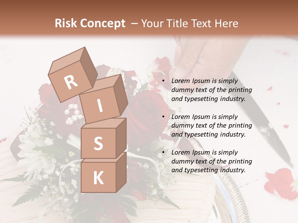 Cake Bouquet Man PowerPoint Template