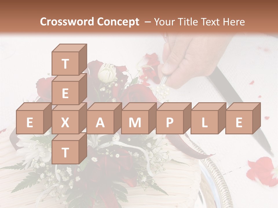 Cake Bouquet Man PowerPoint Template