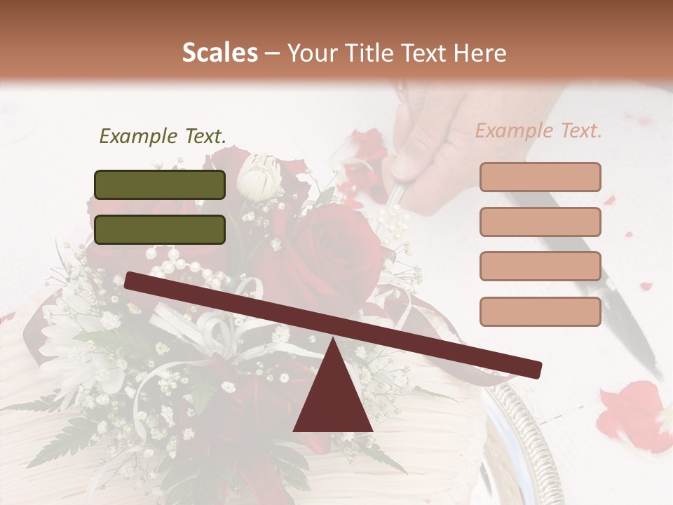 Cake Bouquet Man PowerPoint Template