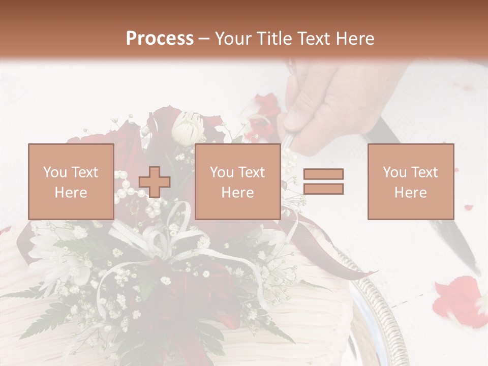 Cake Bouquet Man PowerPoint Template