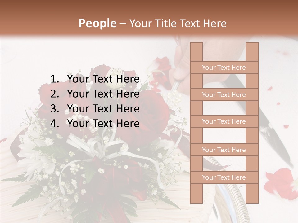 Cake Bouquet Man PowerPoint Template