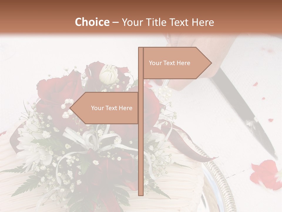 Cake Bouquet Man PowerPoint Template