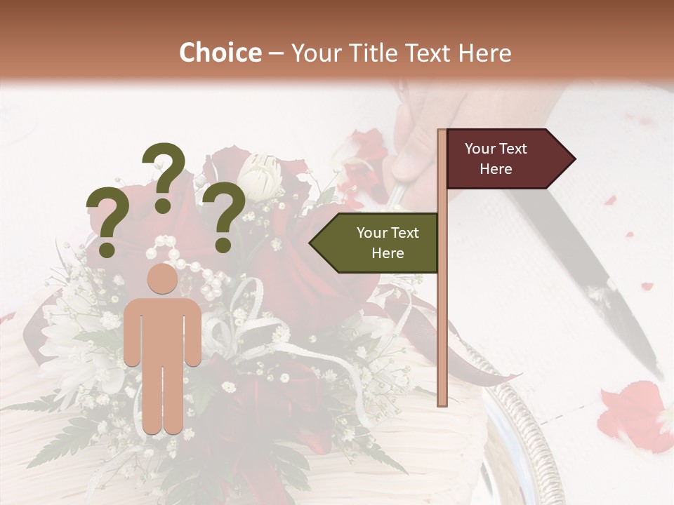 Cake Bouquet Man PowerPoint Template