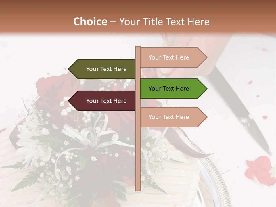 Cake Bouquet Man PowerPoint Template