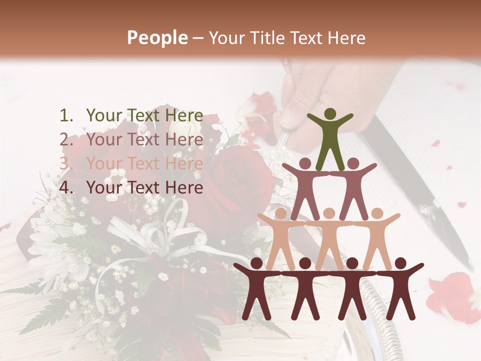 Cake Bouquet Man PowerPoint Template