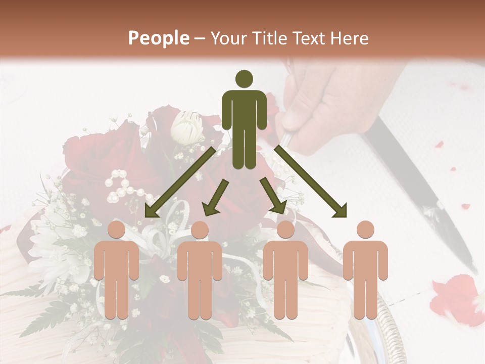 Cake Bouquet Man PowerPoint Template