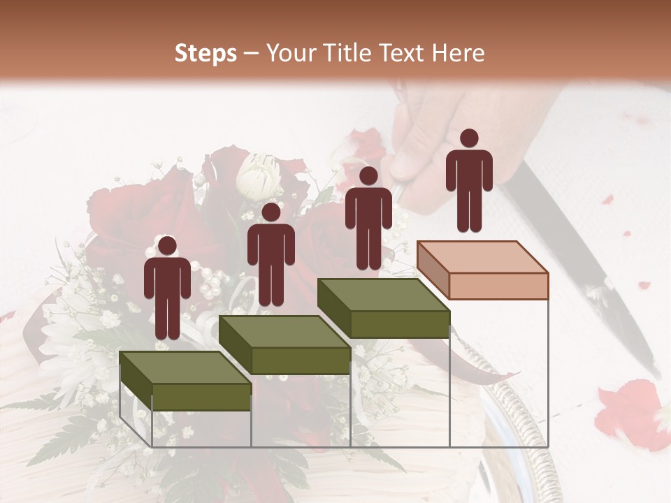 Cake Bouquet Man PowerPoint Template