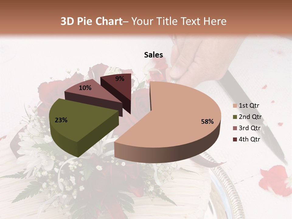 Cake Bouquet Man PowerPoint Template