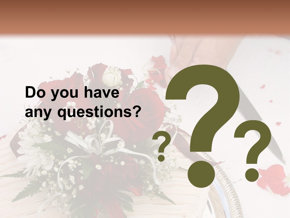 Cake Bouquet Man PowerPoint Template