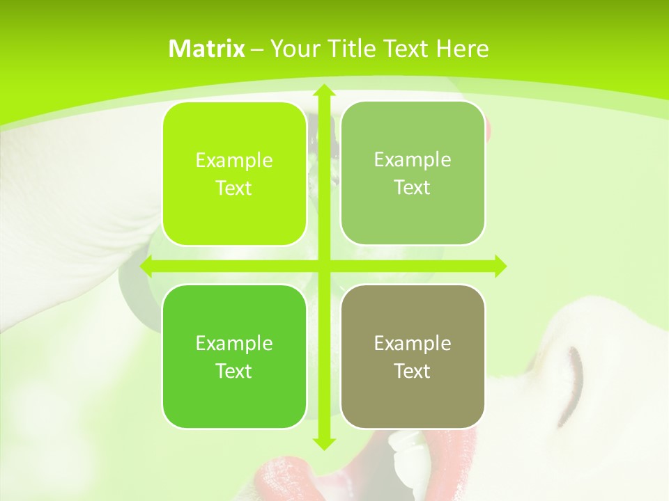 Girl People Eating PowerPoint Template