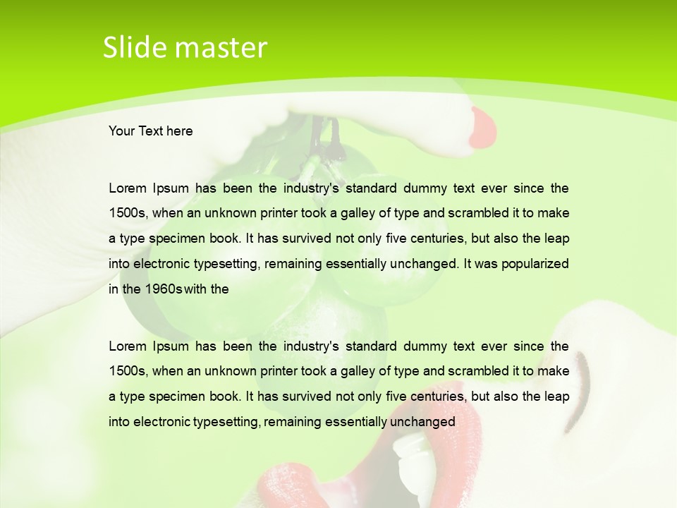 Girl People Eating PowerPoint Template