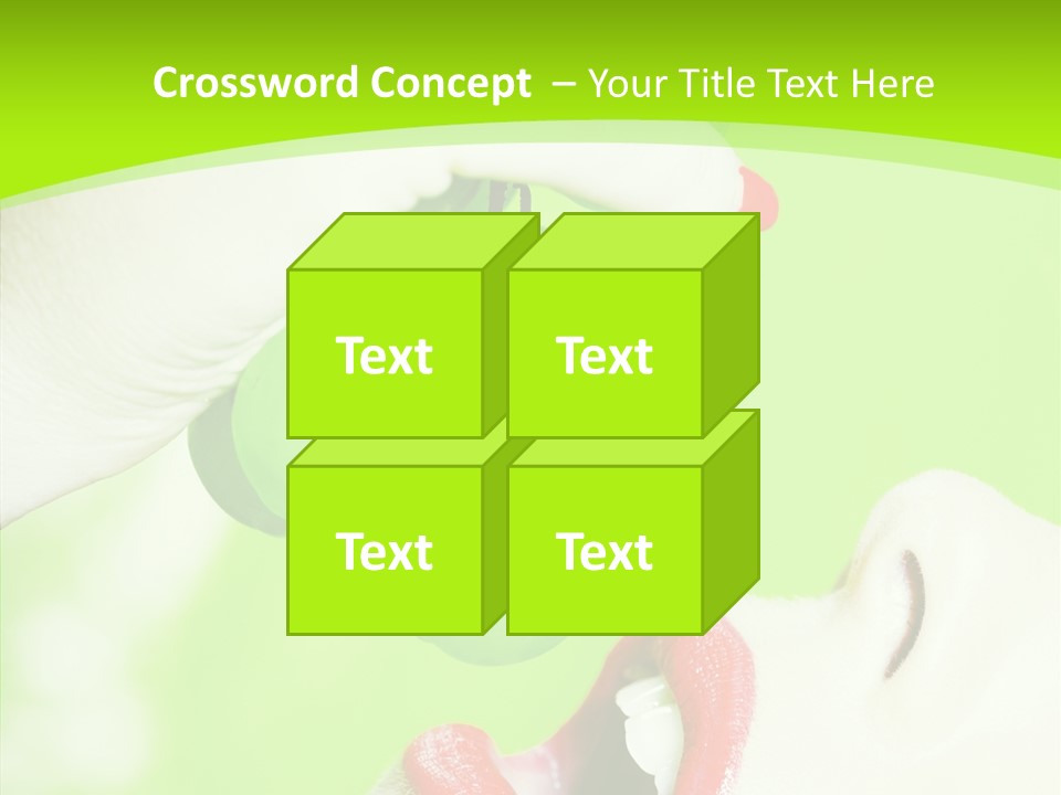 Girl People Eating PowerPoint Template