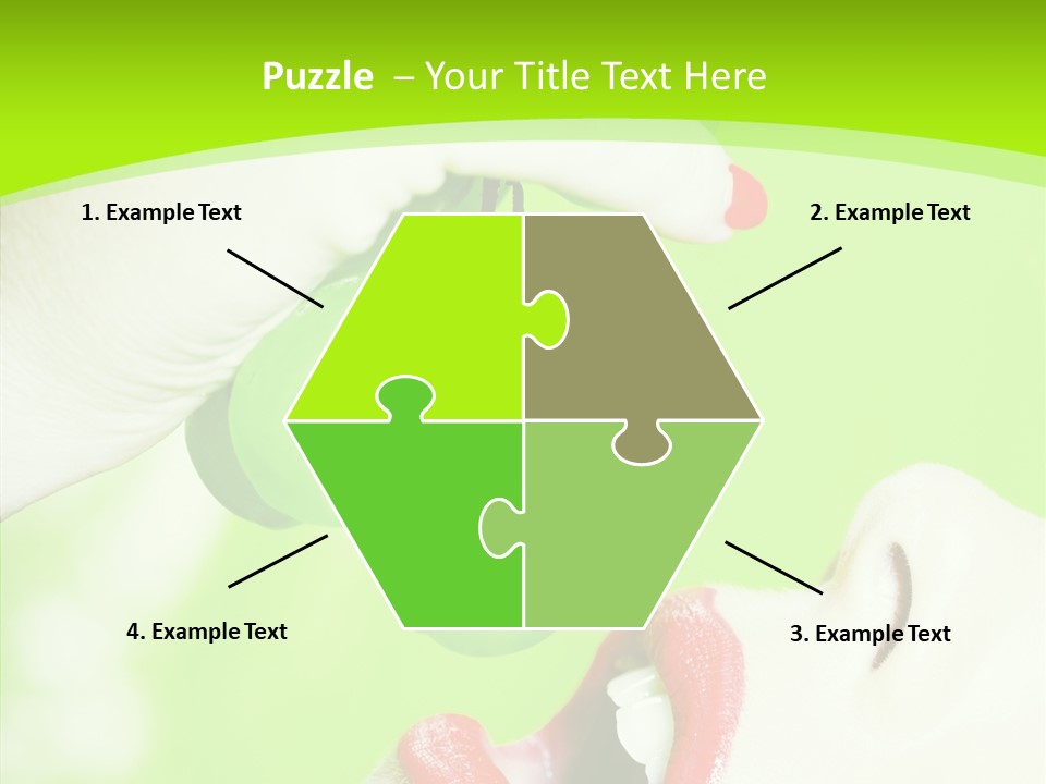 Girl People Eating PowerPoint Template