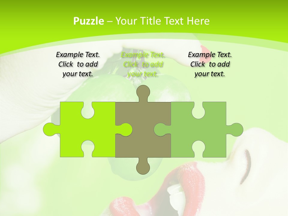 Girl People Eating PowerPoint Template