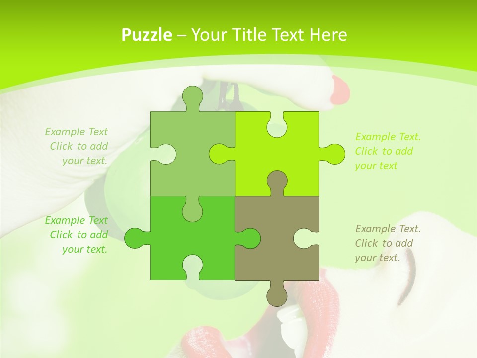 Girl People Eating PowerPoint Template