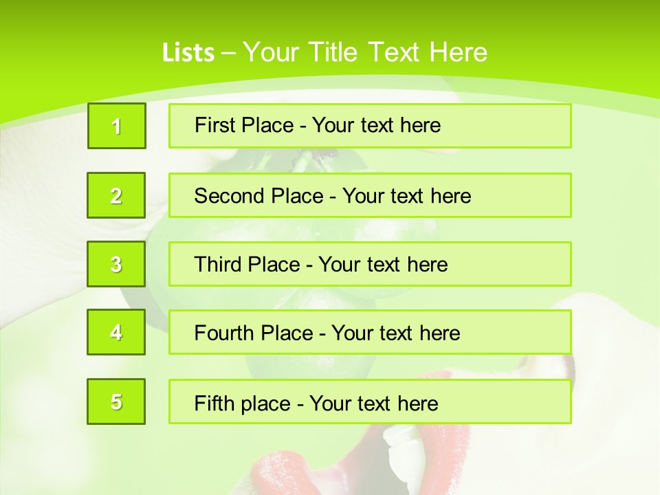 Girl People Eating PowerPoint Template