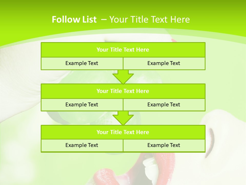 Girl People Eating PowerPoint Template