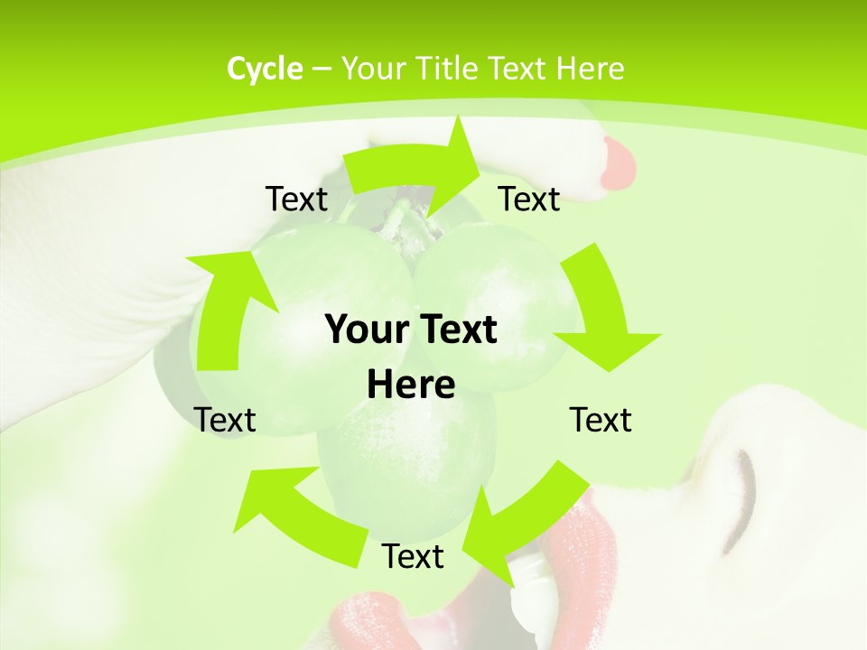 Girl People Eating PowerPoint Template