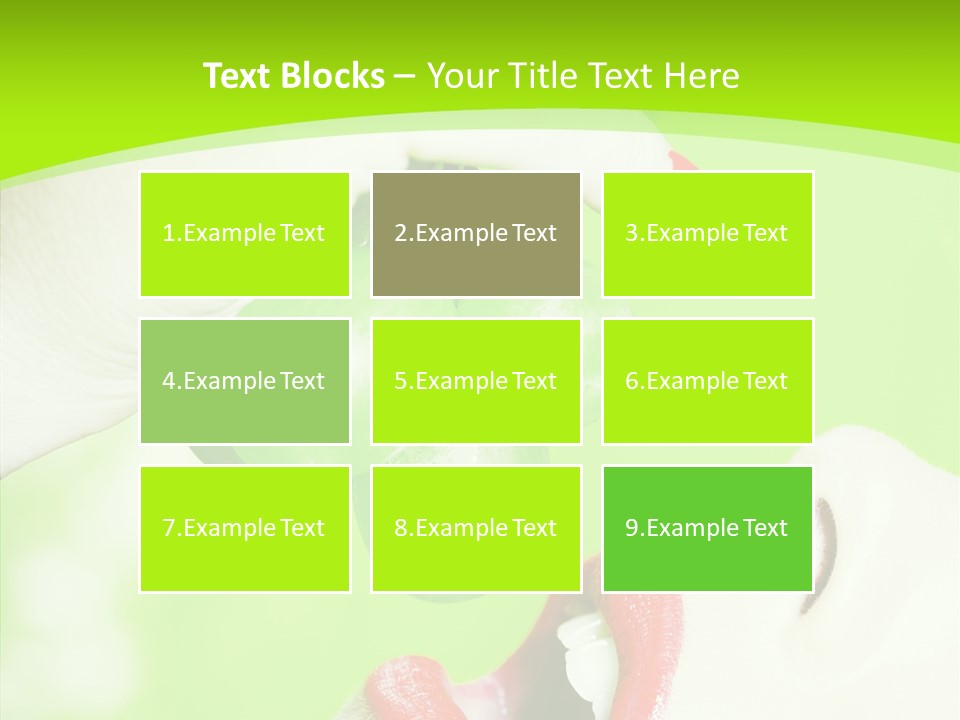 Girl People Eating PowerPoint Template