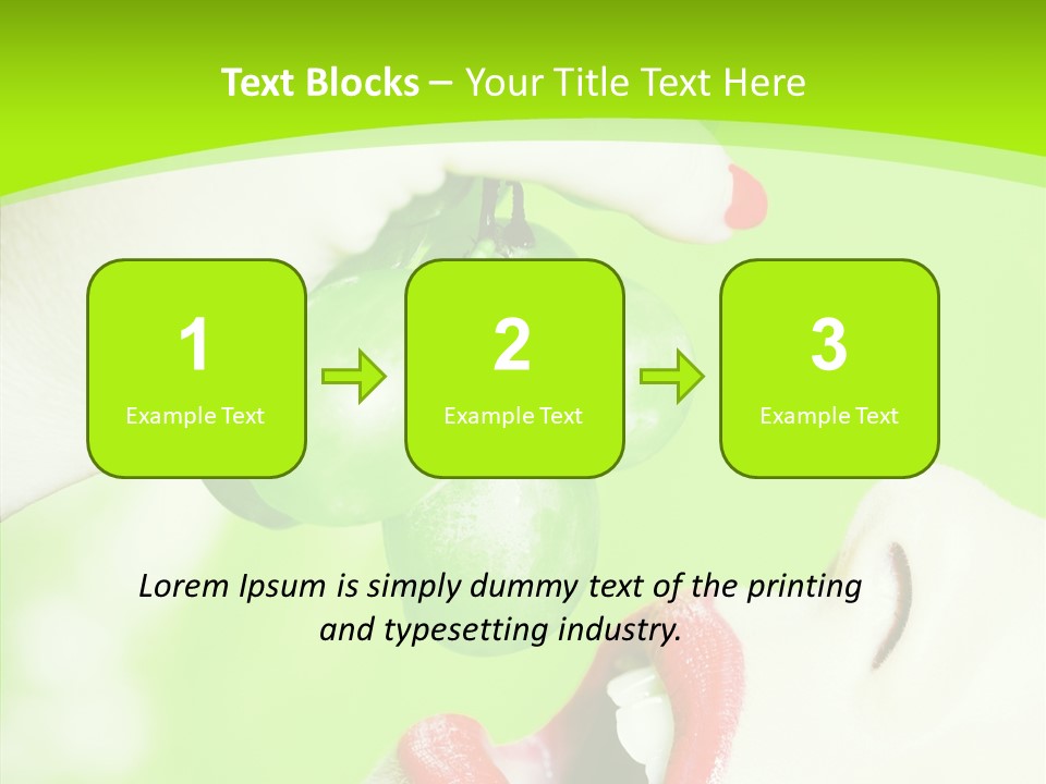 Girl People Eating PowerPoint Template