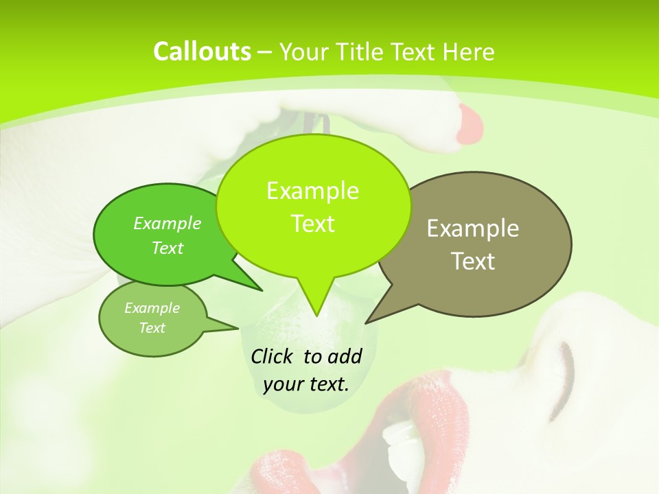 Girl People Eating PowerPoint Template