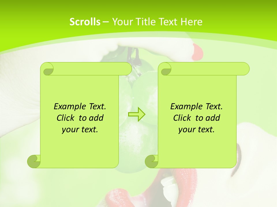 Girl People Eating PowerPoint Template