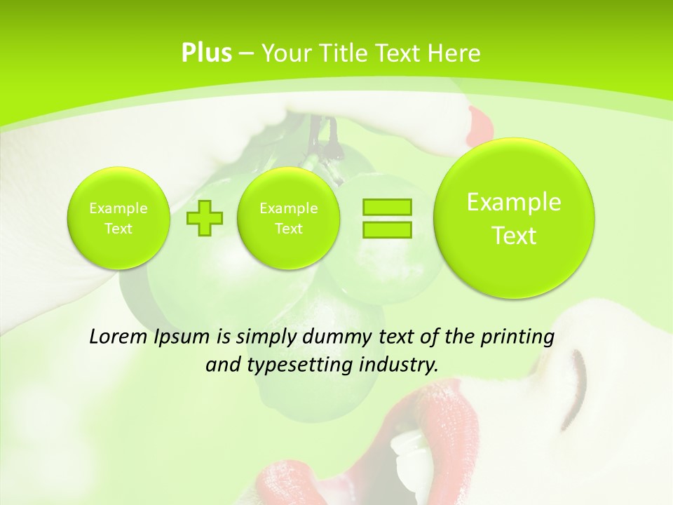 Girl People Eating PowerPoint Template