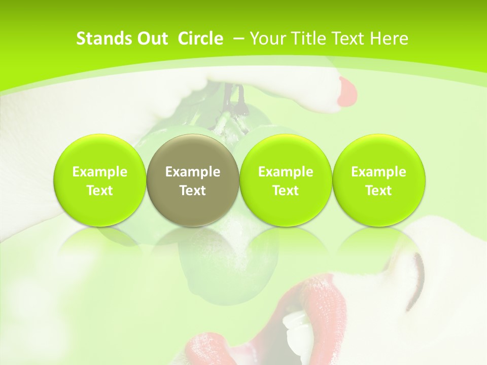 Girl People Eating PowerPoint Template