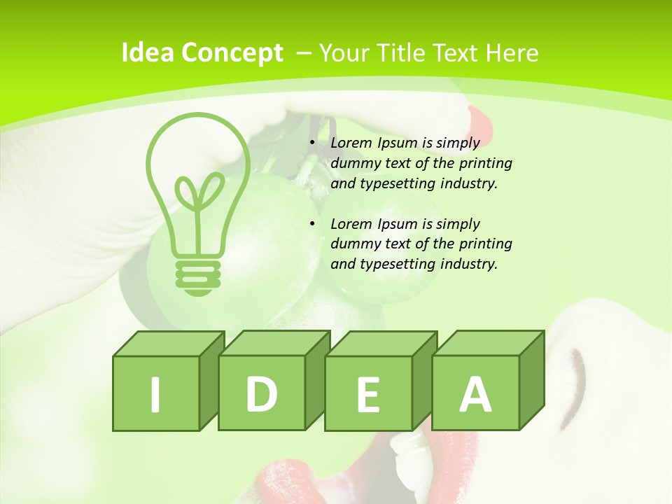 Girl People Eating PowerPoint Template