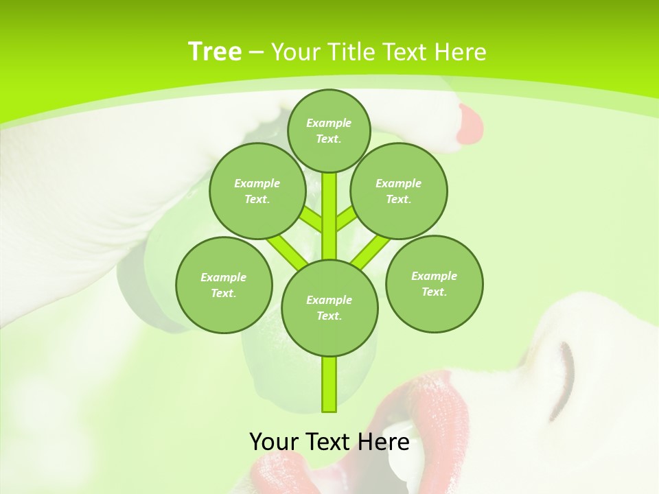 Girl People Eating PowerPoint Template