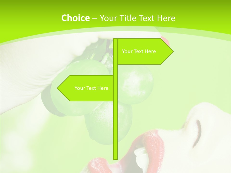 Girl People Eating PowerPoint Template